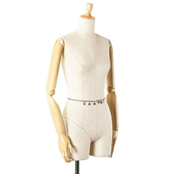 CHANEL CC Logo Charm Chain Necklace/Belt 36" Silver Tone 05V Auth w/Box #6972 - Picture 4 of 7